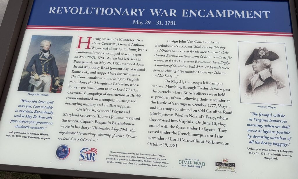 REVOLUTIONARY WAR ENCAMPMENT MEMORIAL PANEL