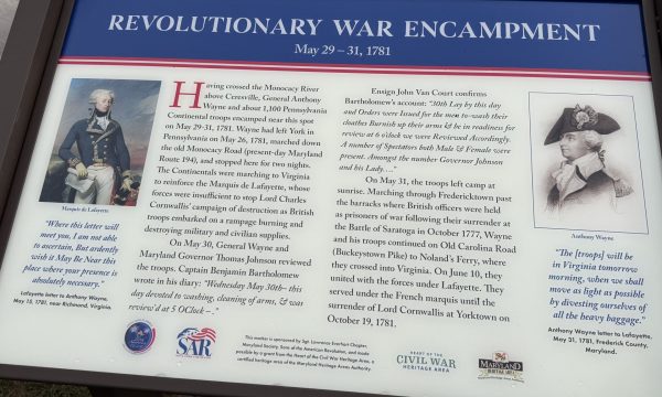 REVOLUTIONARY WAR ENCAMPMENT MEMORIAL PANEL