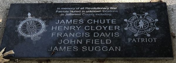 REVOLUTIONARY WAR PATRIOTS MEMORIAL BENCH STONE