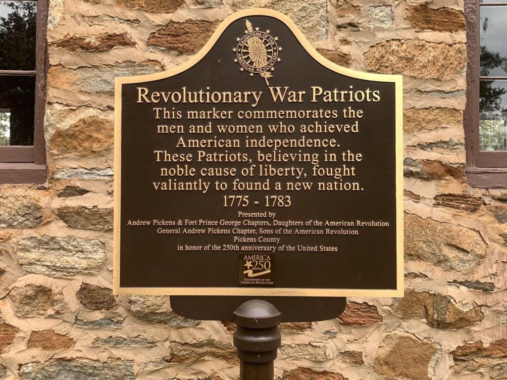 REVOLUTIONARY WAR PATRIOTS MEMORIAL MARKER CLEMSON