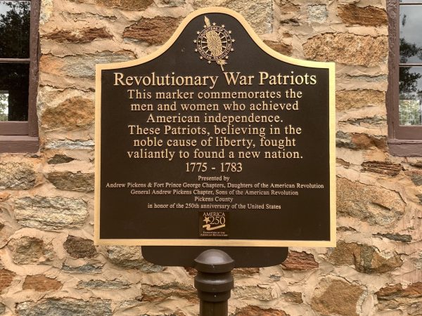 REVOLUTIONARY WAR PATRIOTS MEMORIAL MARKER CLEMSON