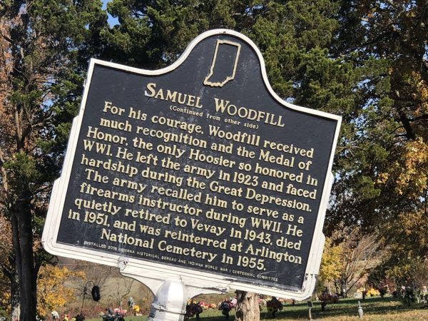 SAMUEL WOODFILL MEDAL OF HONOR WAR MEMORIAL MARKER BACK