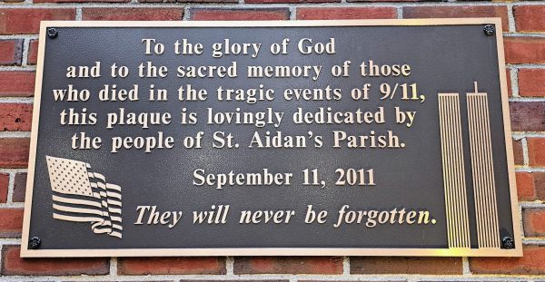 ST. AIDAN’S PARISH 9/11 MEMORIAL PLAQUE