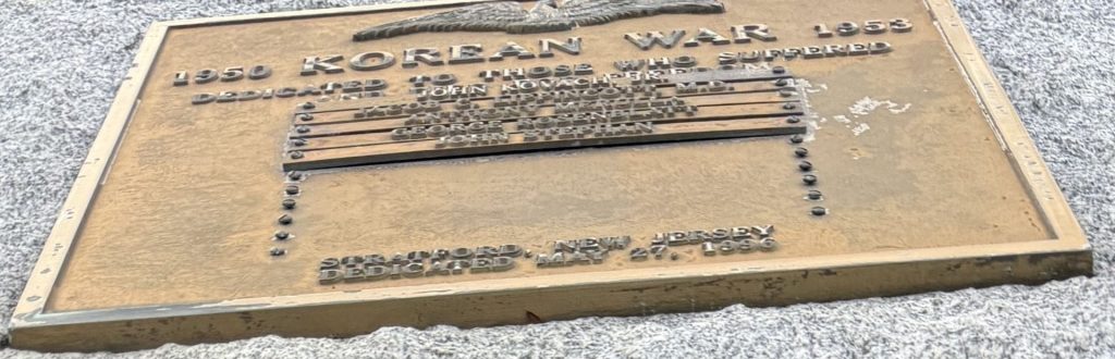 STRATFORD KOREAN WAR MEMORIAL PLAQUE