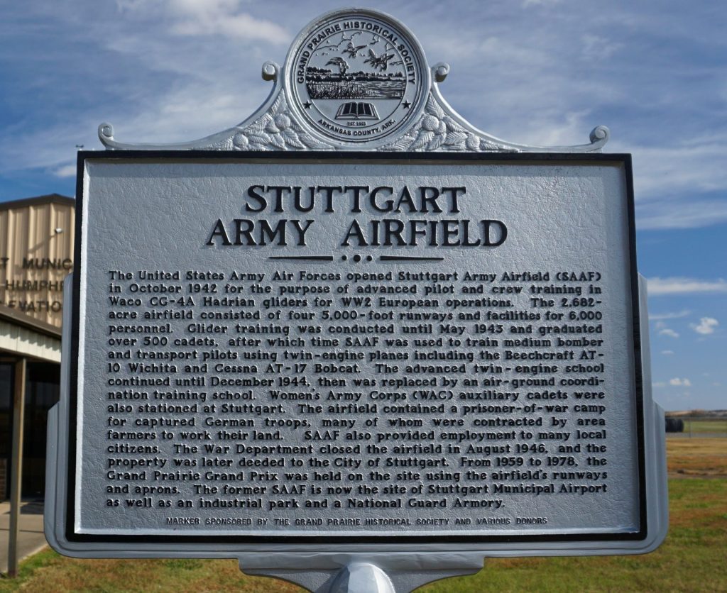 STUTTGART ARMY AIRFIELD WAR MEMORIAL MARKER