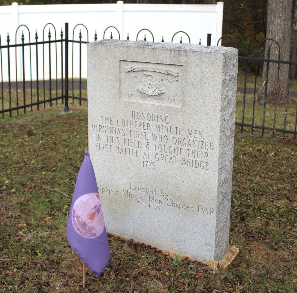 THE CULPEPER MINUTE MEN, VIRGINIA’S FIRST REVOLUTIONARY WAR MEMORIAL