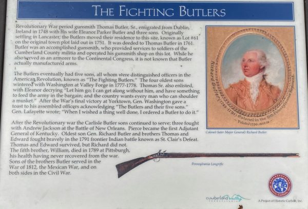 THE FIGHTING BUTLERS REVOLUTIONARY WAR MEMORIAL PANEL