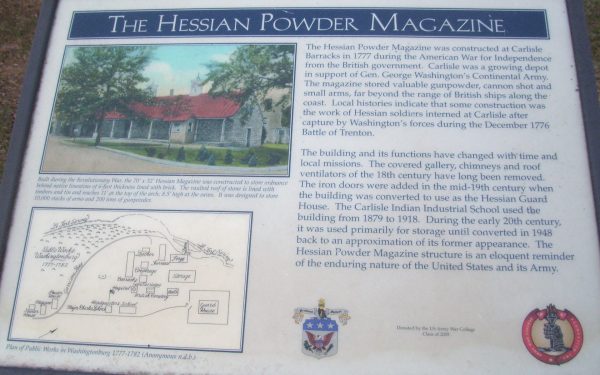 THE HESSIAN POWDER MAGAZINE REVOLUTIONARY WAR MEMORIAL PANEL