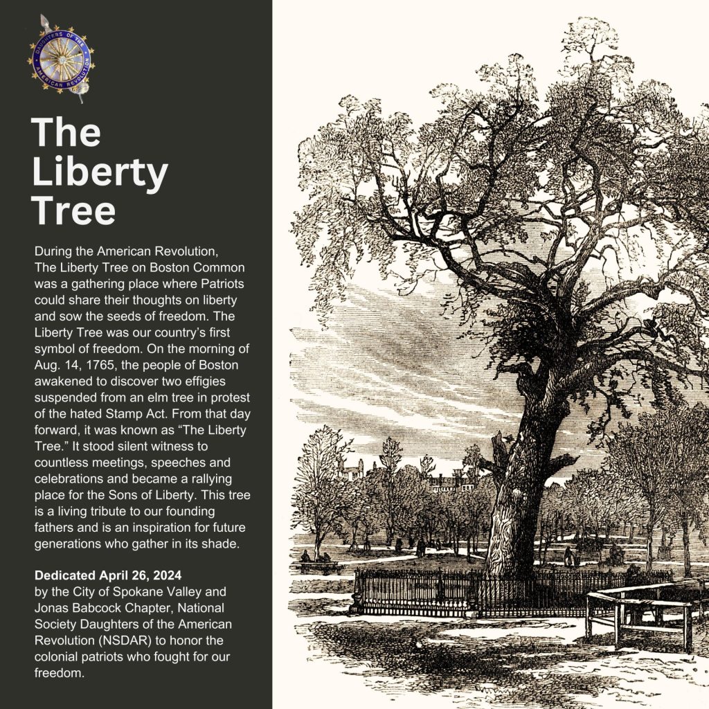 THE LIBERTY TREE REVOLUTIONARY WAR MEMORIAL PLAQUE