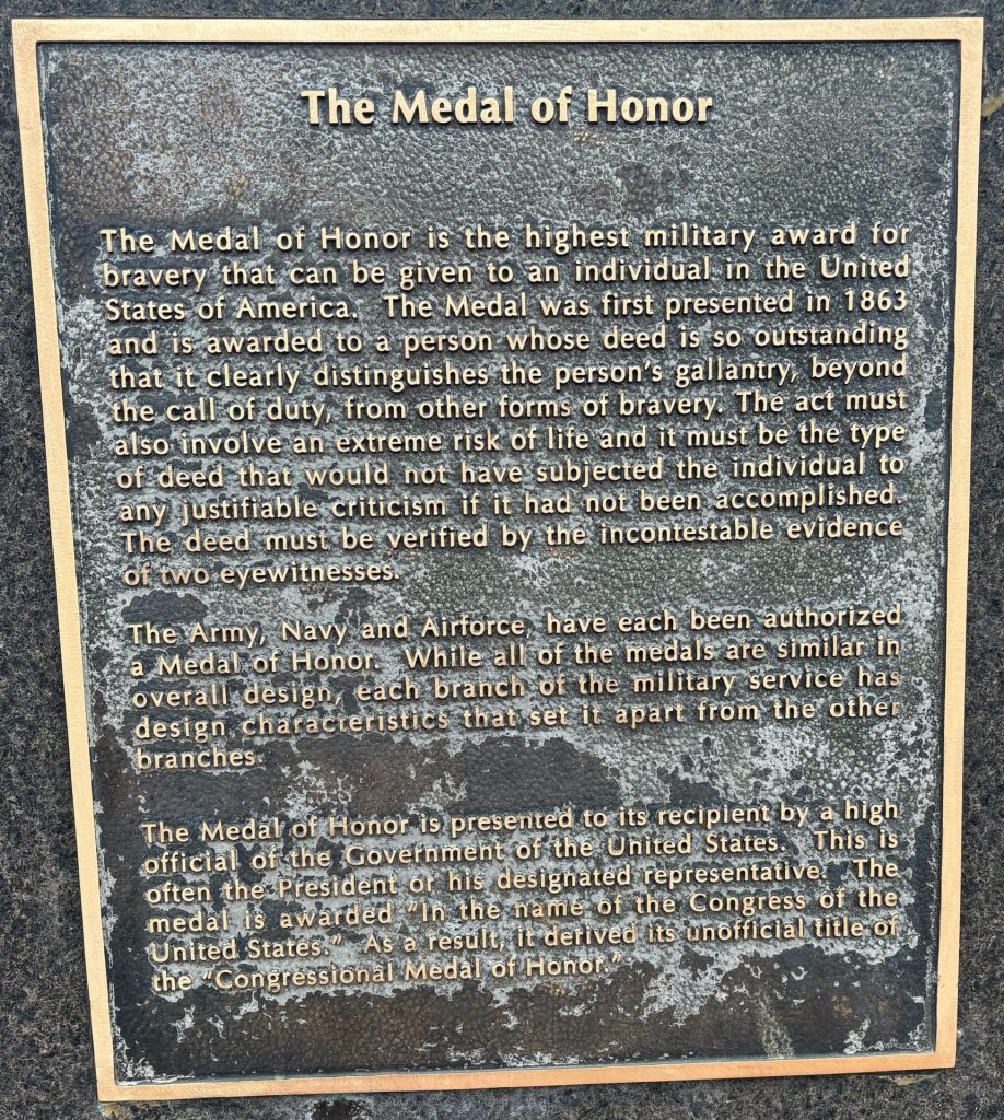 THE MEDAL OF HONOR MEMORIAL PLAQUE