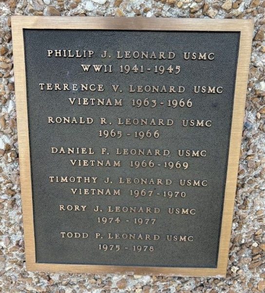 THE VETERAN’S MEMORIAL PLAQUE D