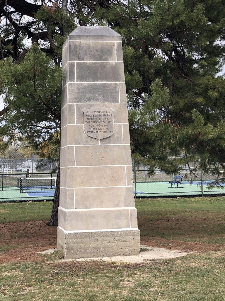 THIRD CIVILIAN DEFENSE DISTRICT SECOND WORLD WAR MEMORIAL