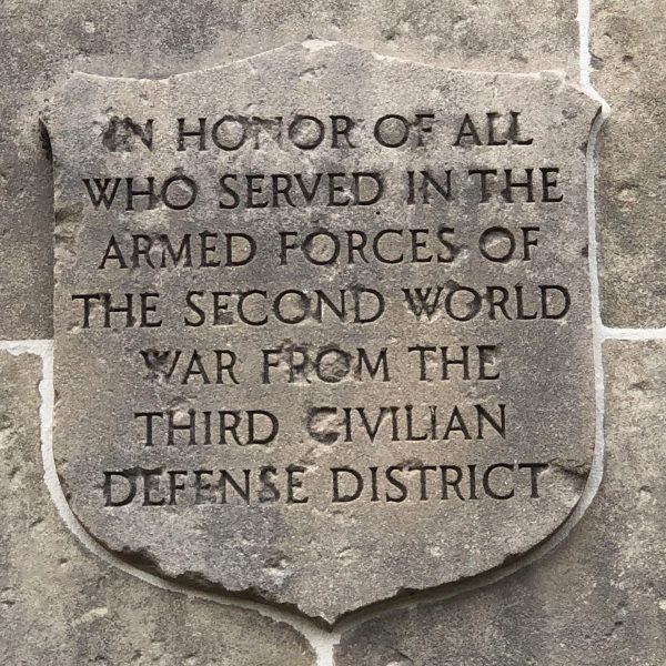 THIRD CIVILIAN DEFENSE DISTRICT SECOND WORLD WAR MEMORIAL STONE