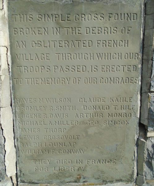 THIS SIMPLE CROSS WORLD WAR MEMORIAL STONE