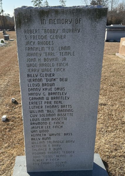 VETERANS MEMORIAL HONORING THOSE WHO SERVED STONE C