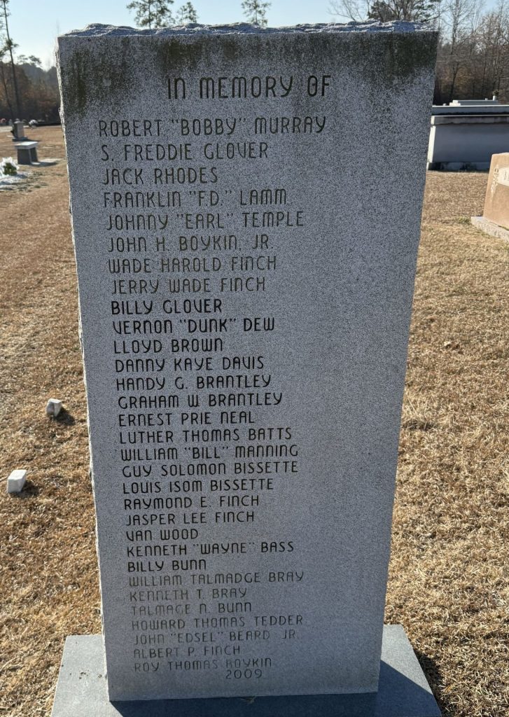VETERANS MEMORIAL HONORING THOSE WHO SERVED STONE C