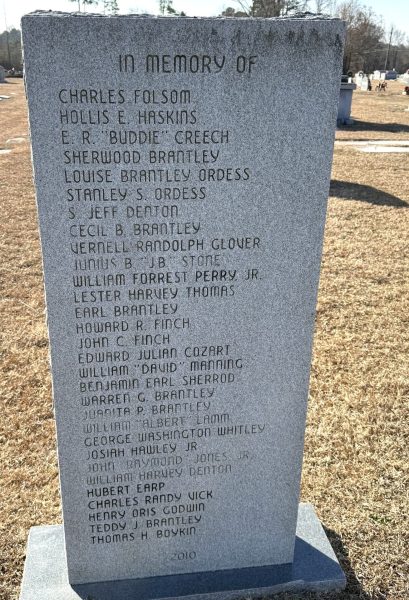 VETERANS MEMORIAL HONORING THOSE WHO SERVED STONE D
