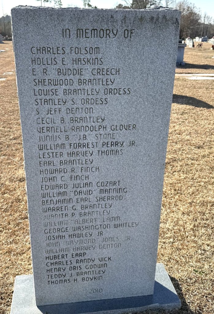 VETERANS MEMORIAL HONORING THOSE WHO SERVED STONE D