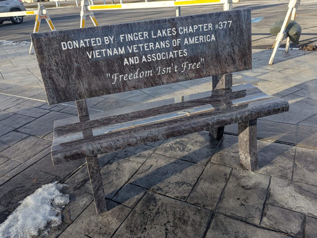 VIETNAM VETERANS OF AMERICA CHAPTER 377 WAR MEMORIAL BENCH