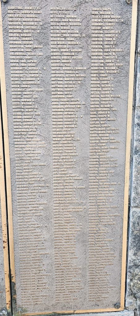 VILLAGE OF LYNBROOK WORLD WAR II WALL OF HONOR MEMORIAL PLAQUE C