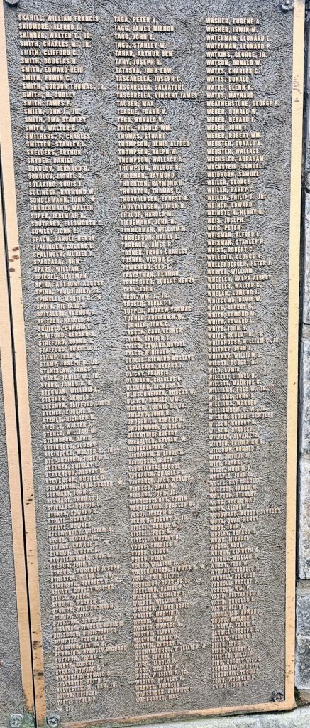 VILLAGE OF LYNBROOK WORLD WAR II WALL OF HONOR MEMORIAL PLAQUE F