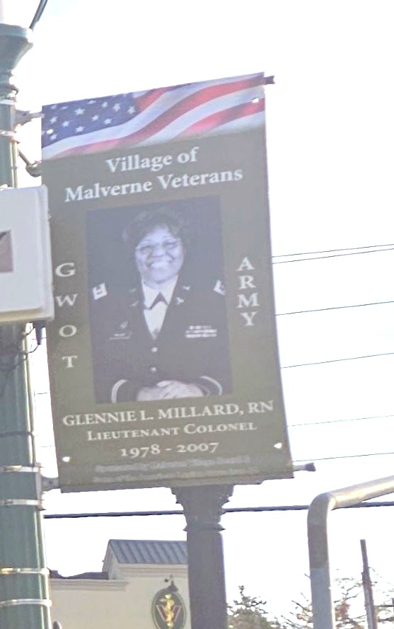 VILLAGE OF MALVERNE VETERANS GLENNIEL MILLARD, RN MEMORIAL BANNER