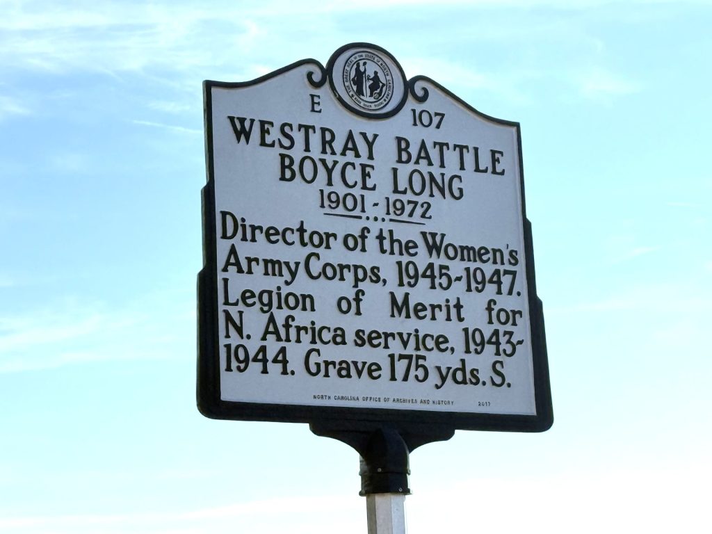 WESTRAY BATTLE BOYCE LONG WAR MEMORIAL MARKER