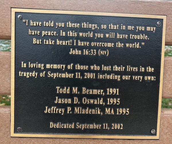 WHEATON COLLEGE SEPTEMBER 11, 2001 MEMORIAL PLAQUE