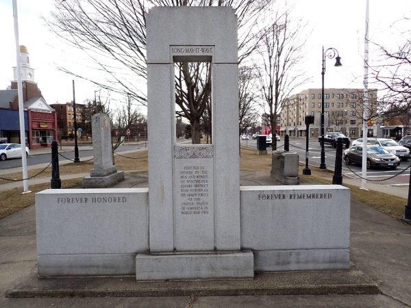 WINCHESTER SQUARE DISTRICT WORLD WAR TWO MEMORIAL BACK