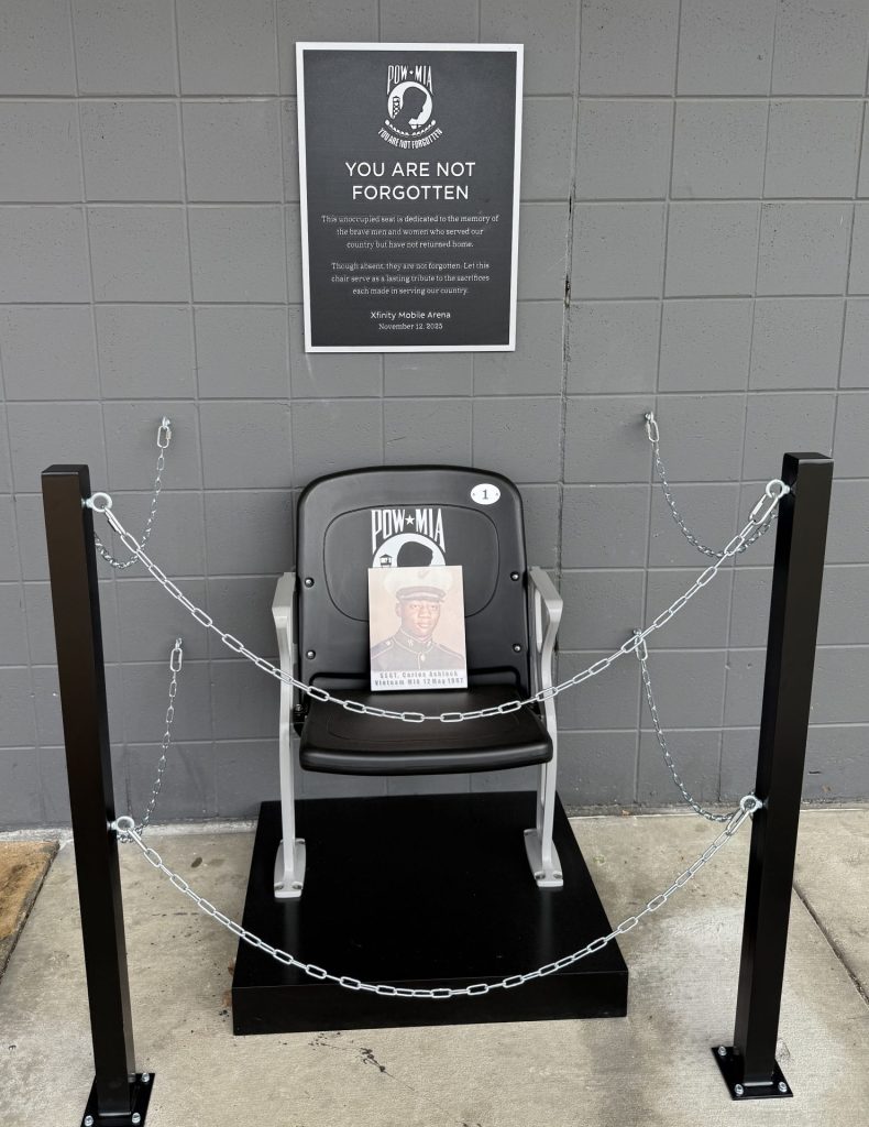 XFINITY MOBILE ARENA YOU ARE NOT FORGOTTEN WAR MEMORIAL