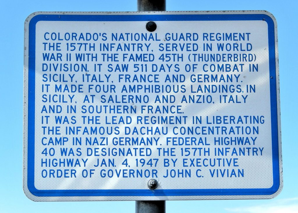157TH INFANTRY MEMORIAL HIGHWAY PLAQUE A