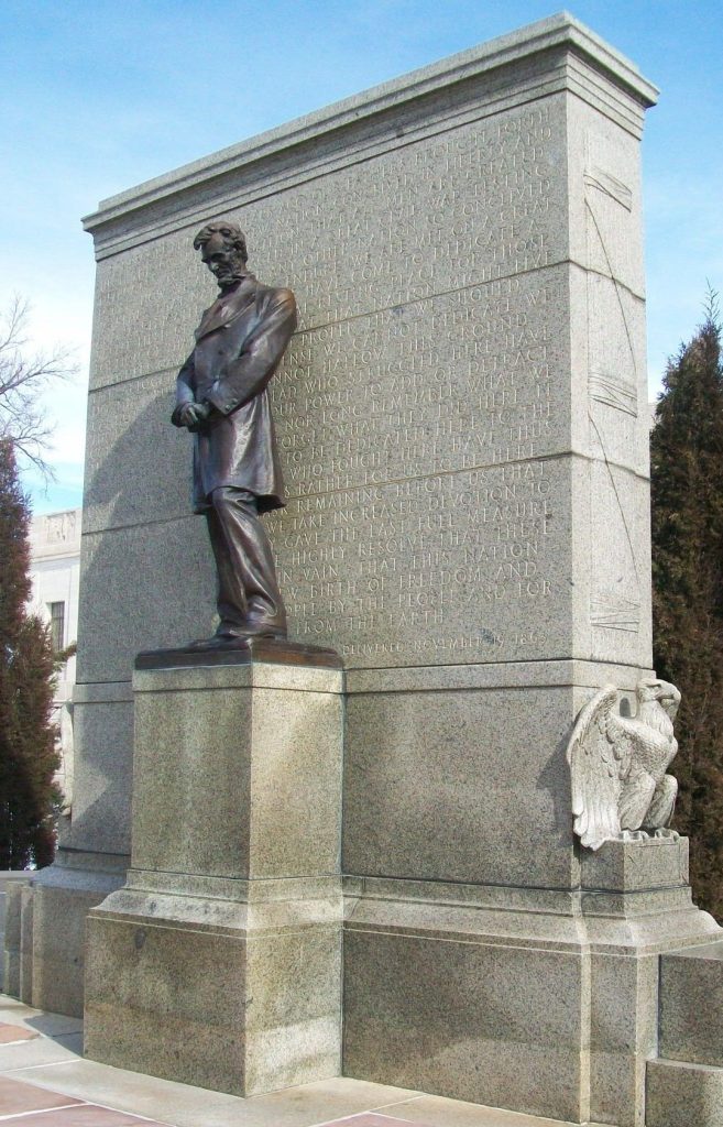 ABRAHAM LINCOLN GETTYSBURG ADDRESS WAR MEMORIAL