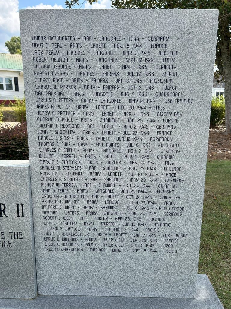 AMERICAN LEGION VETERANS MEMORIAL PARK STONE C