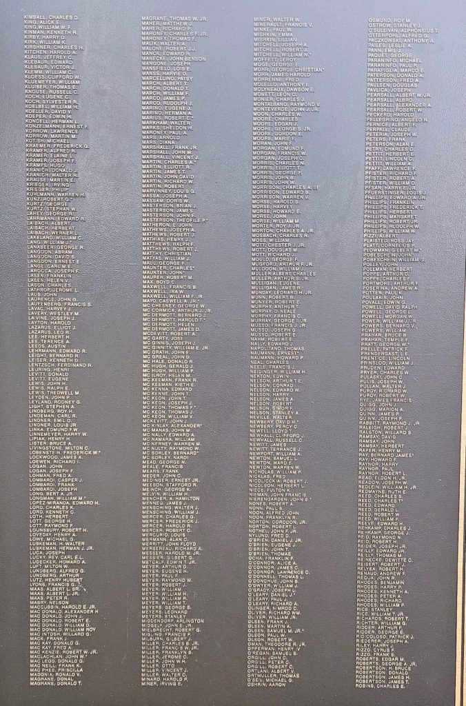 BALDWIN HONOR ROLL WORLD WAR II MEMORIAL PLAQUE C