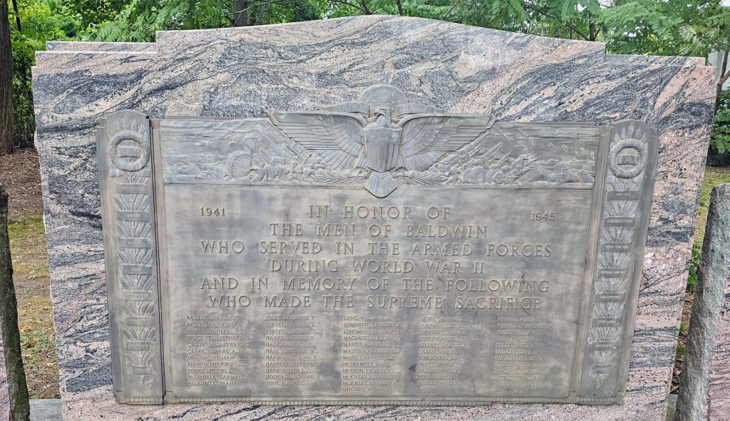 BALDWIN WORLD WAR II VETERANS MEMORIAL