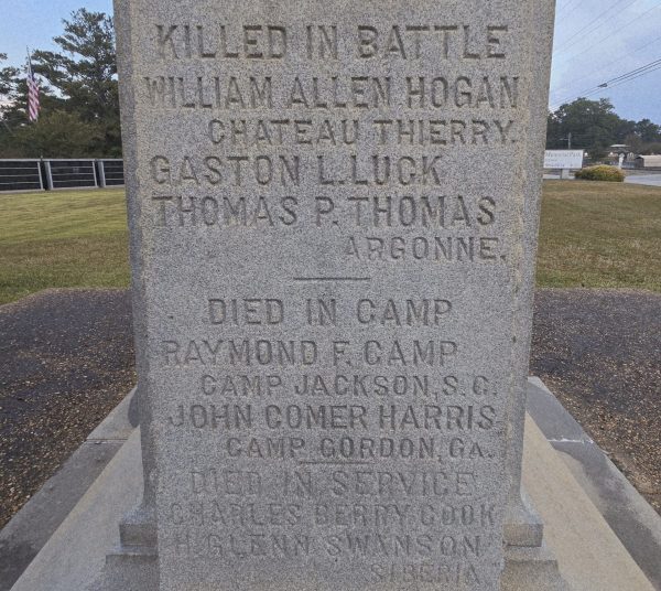 CAMPBELL COUNTY WORLD WAR MEMORIAL SIDE B