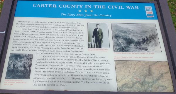 CARTER COUNTY IN THE CIVIL WAR MEMORIAL PANEL