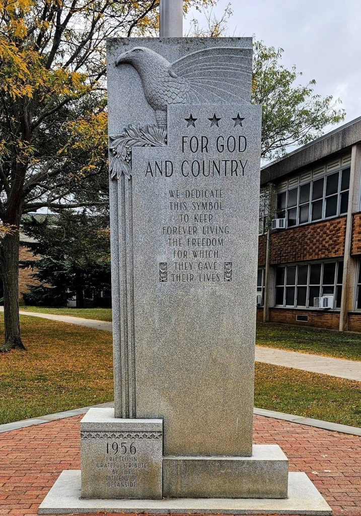 CITIZENS OF OCEANSIDE FOR GOD AND COUNTRY WAR MEMORIAL STONE A