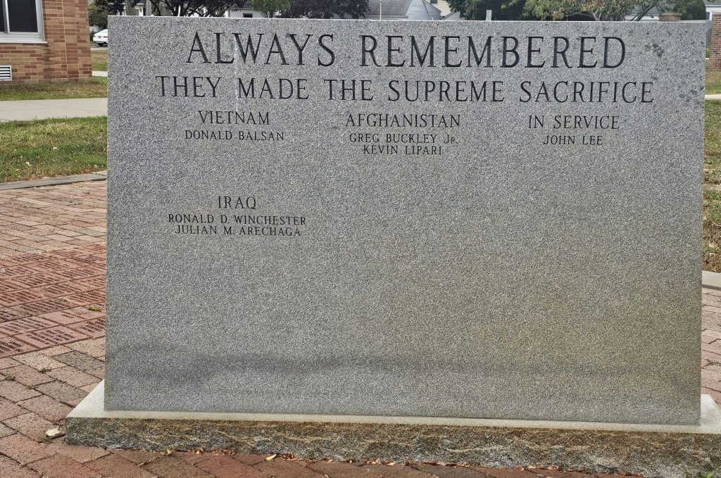 CITIZENS OF OCEANSIDE FOR GOD AND COUNTRY WAR MEMORIAL STONE C