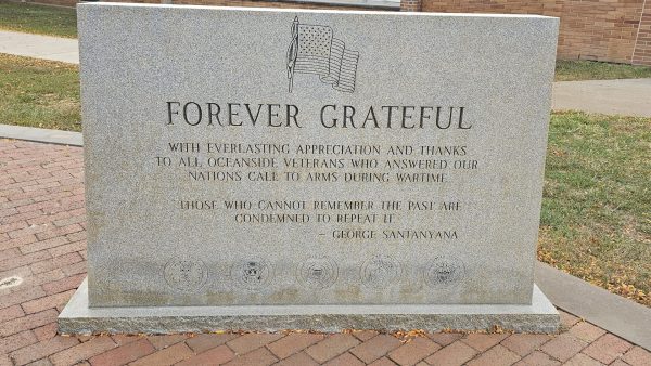 CITIZENS OF OCEANSIDE FOR GOD AND COUNTRY WAR MEMORIAL STONE D