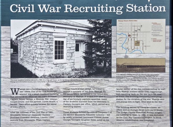 CIVIL WAR RECRUITING STATION MEMORIAL PANEL
