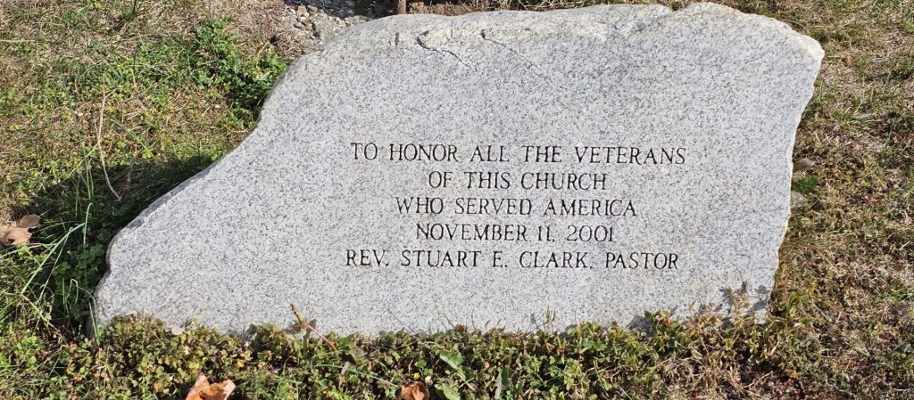 COMMUNITY REFORMED CHURCH VETERANS MEMORIAL ROCK