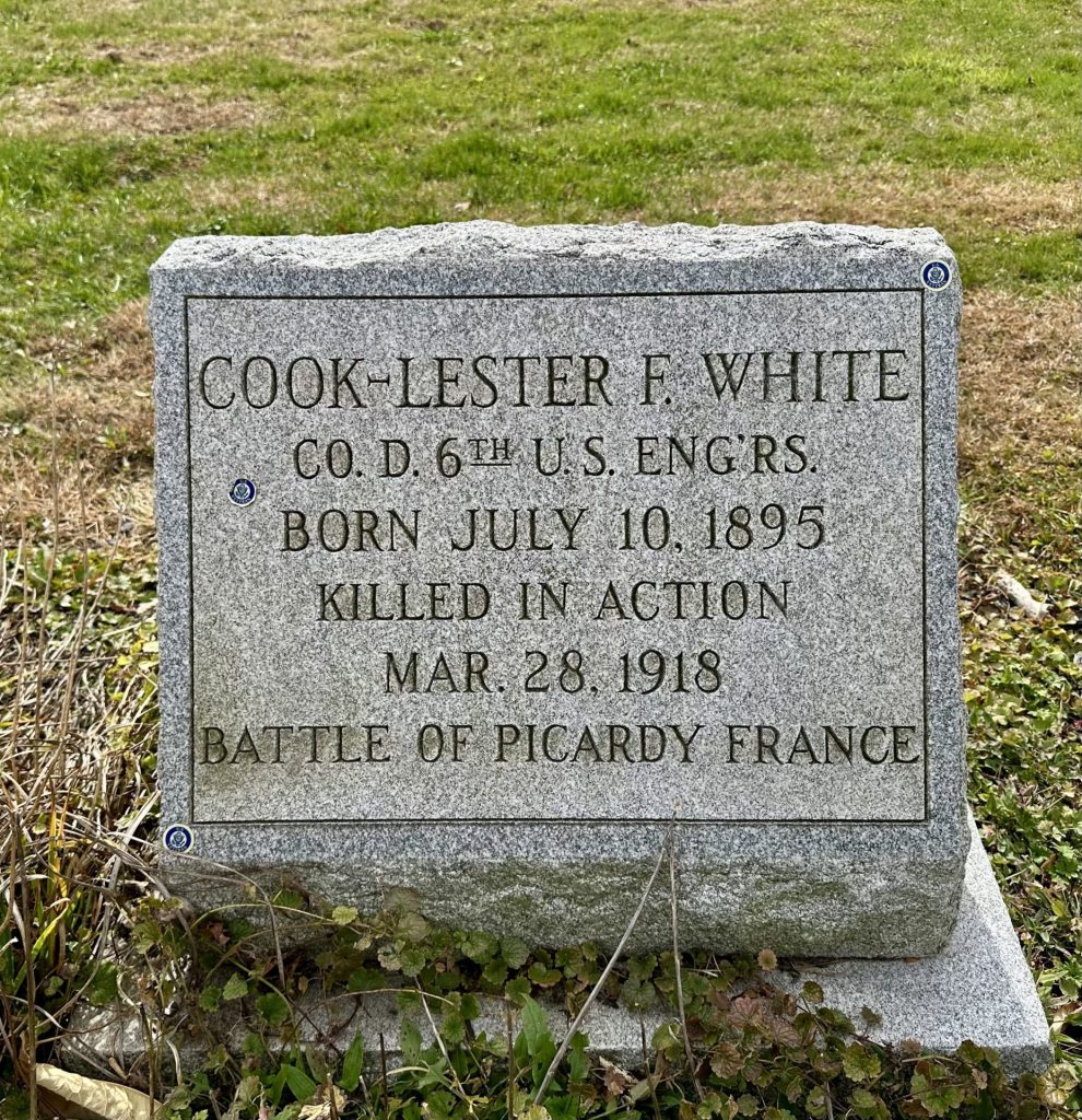 COOK-LESTER F. WHITE WAR MEMORIAL STONE