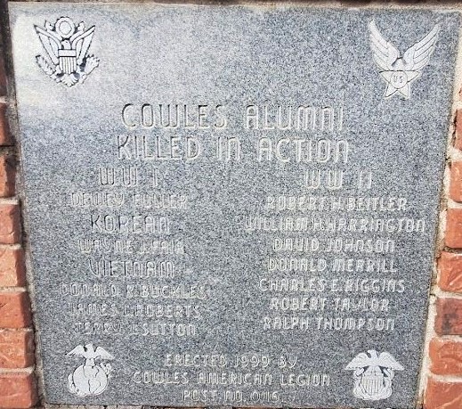 COWLES ALUMNI KILLED IN ACTION MEMORIAL