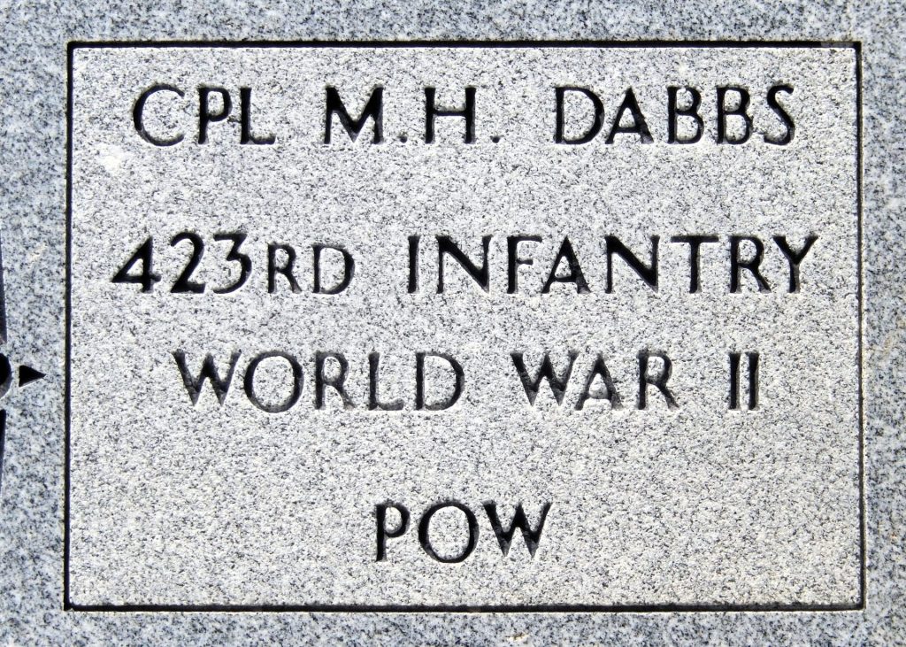 CPL M.H. DABBS WAR MEMORIAL STONE