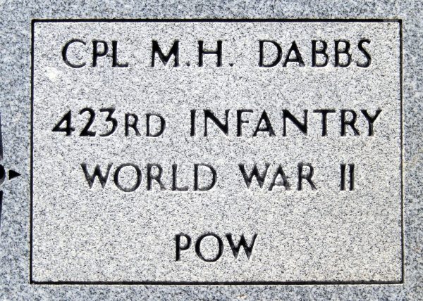 CPL M.H. DABBS WAR MEMORIAL STONE
