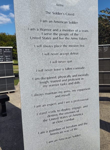 DAVID’S CEMETERY VETERANS MEMORIAL STONE C BACK