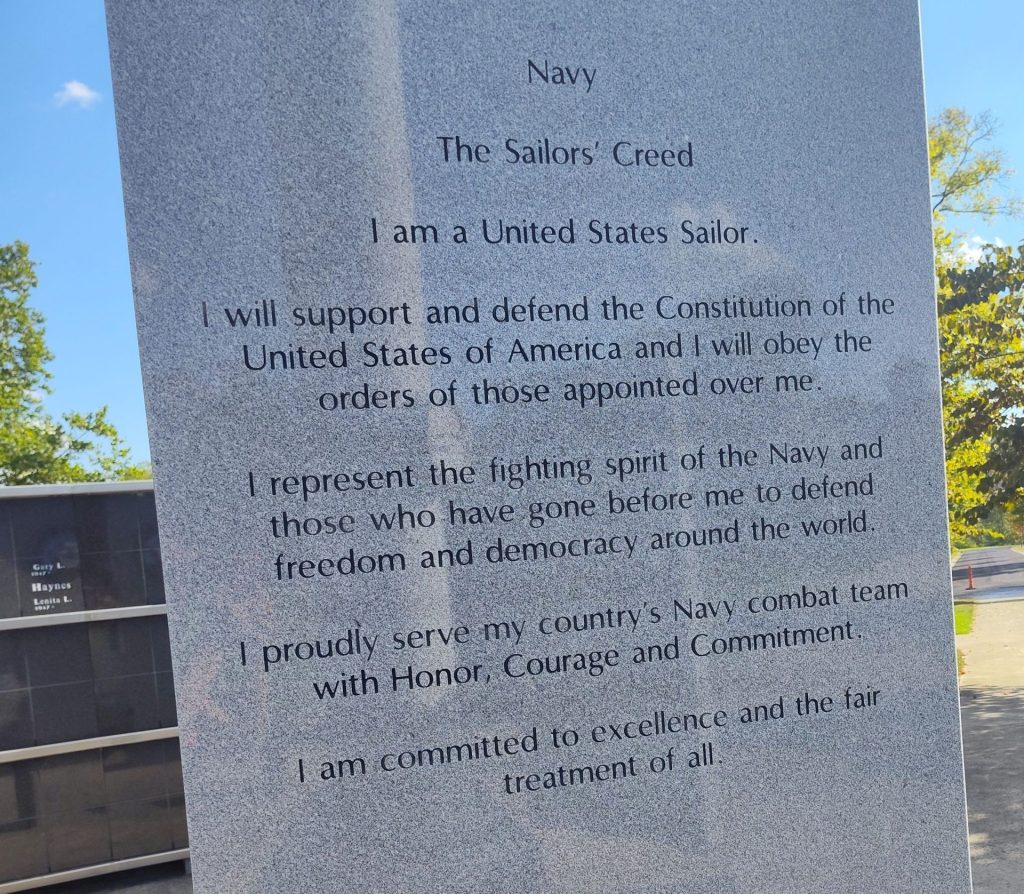 DAVID’S CEMETERY VETERANS MEMORIAL STONE D BACK