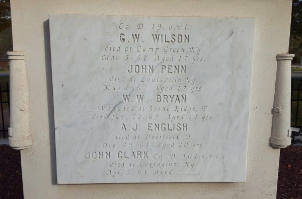 DEERFIELD CIVIL WAR MEMORIAL OBELISK SIDE A