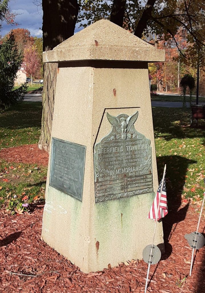 DEERFIELD TOWNSHIP WAR VETERANS MEMORIAL